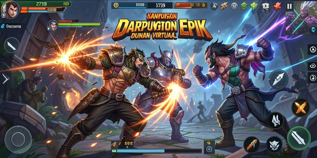 Screenshot menampilkan aksi pertarungan seru dalam game Fighting 2739.