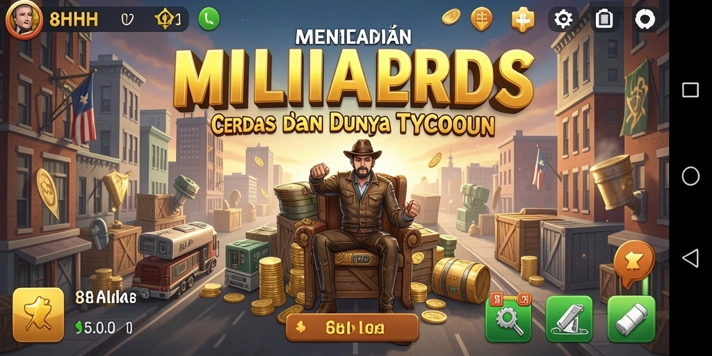 Tampilan gameplay seru dari 8HHH yang menggambarkan keseruan bisnis Tycoon.