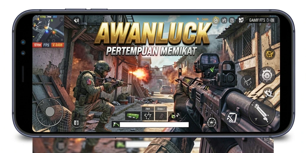 Screenshot gameplay AWANLUCK menampilkan aksi pertempuran yang mendebarkan.