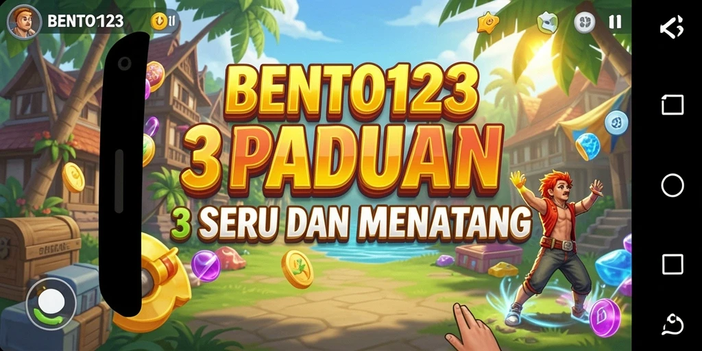 Tampilan gameplay BENTO123 yang penuh warna dan interaktif.