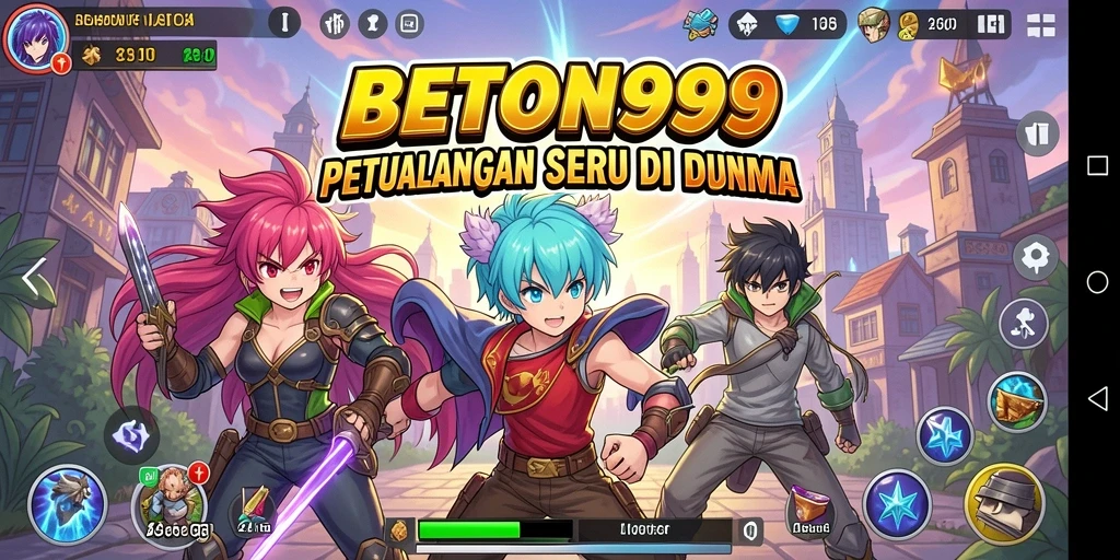Tampilan gameplay yang seru dan penuh warna dari BETON999.