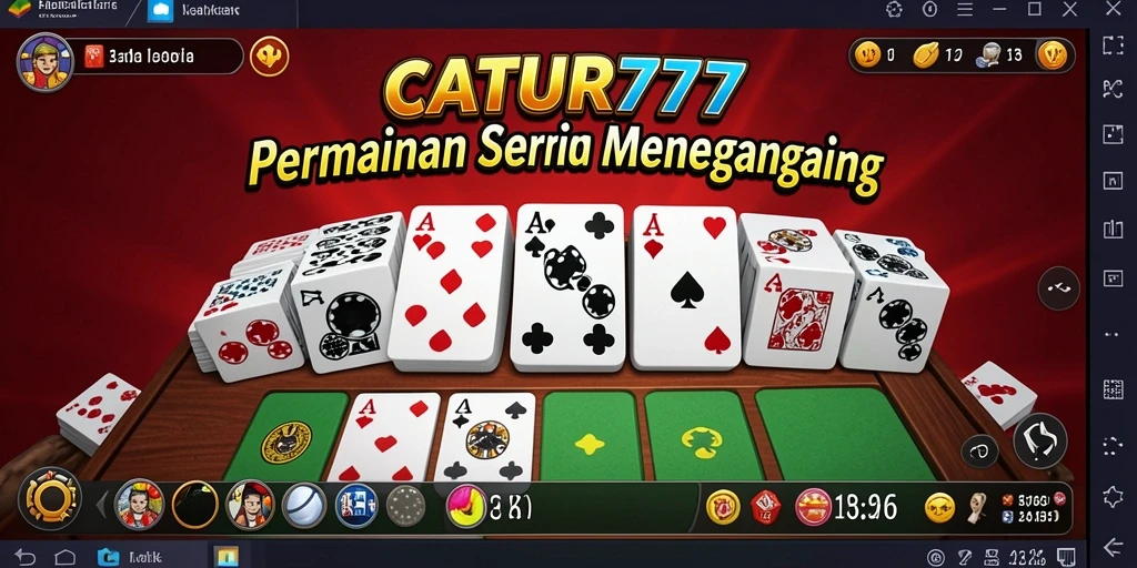 Tangkapan layar utama CATUR777 menampilkan gameplay Domino yang menegangkan dan seru.