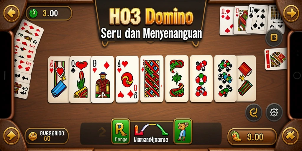 Tangkapan layar H03 menunjukkan aksi seru permainan Domino yang menantang.