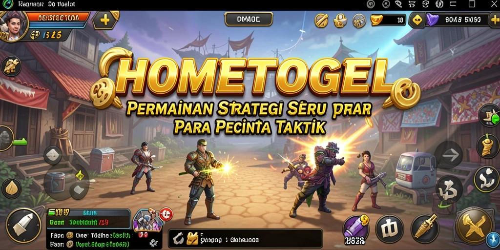 Tampilan gameplay HOMETOGEL dengan pertarungan strategi yang mendebarkan.