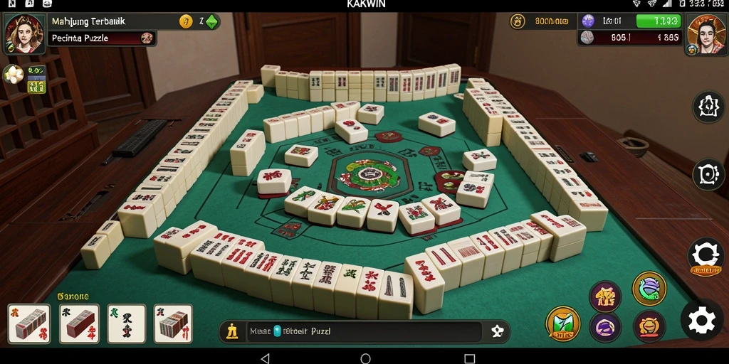 Tampilan gameplay KAKWIN yang menarik dan penuh tantangan Mahjong.