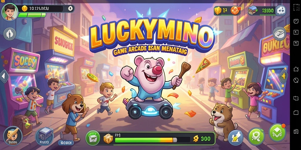Screenshot menampilkan gameplay seru dari LUCKYMINO.