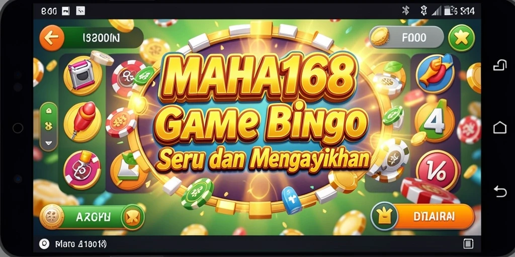 Tampilan seru gameplay Bingo di MAHA168 yang menghibur.