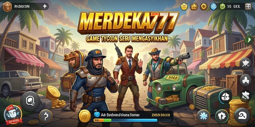 Tampilan gameplay seru di MERDEKA777 dengan elemen Tycoon yang menarik.