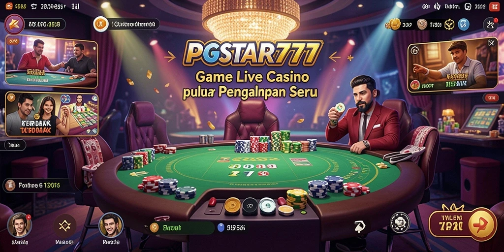 Screenshot PGSTAR777 menampilkan dealer langsung dan pengalaman bermain Live Casino yang interaktif.