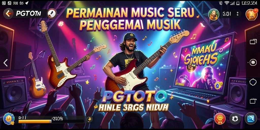 Screenshot PGTOTO menampilkan gameplay musik yang mendebarkan
