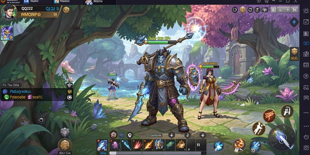 Tampilan gameplay QQ222 yang mendebarkan dalam dunia MMORPG.