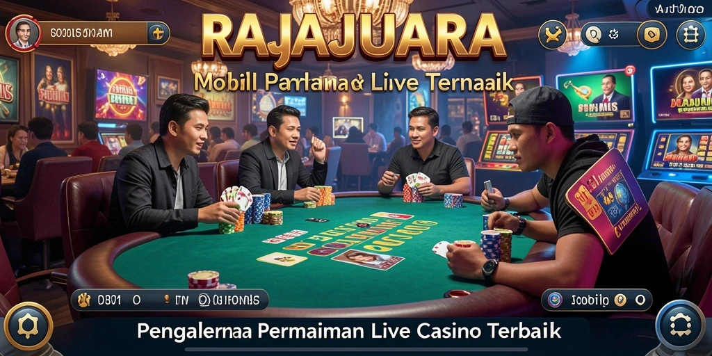 Tampilan menakjubkan dari gameplay Live Casino RAJAJUARA dengan dealer langsung.
